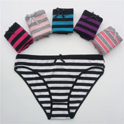 Women's Cotton Bikini Briefs 5-Pack | Striped Low-Rise Underwear | OWNLUXE