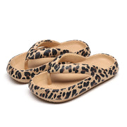 Women’s Cloud Flip Flops – Leopard Thick-Soled Sandals