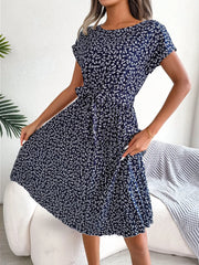 Floral Midi Gaun Berlipat Accessory | OWNLUXE