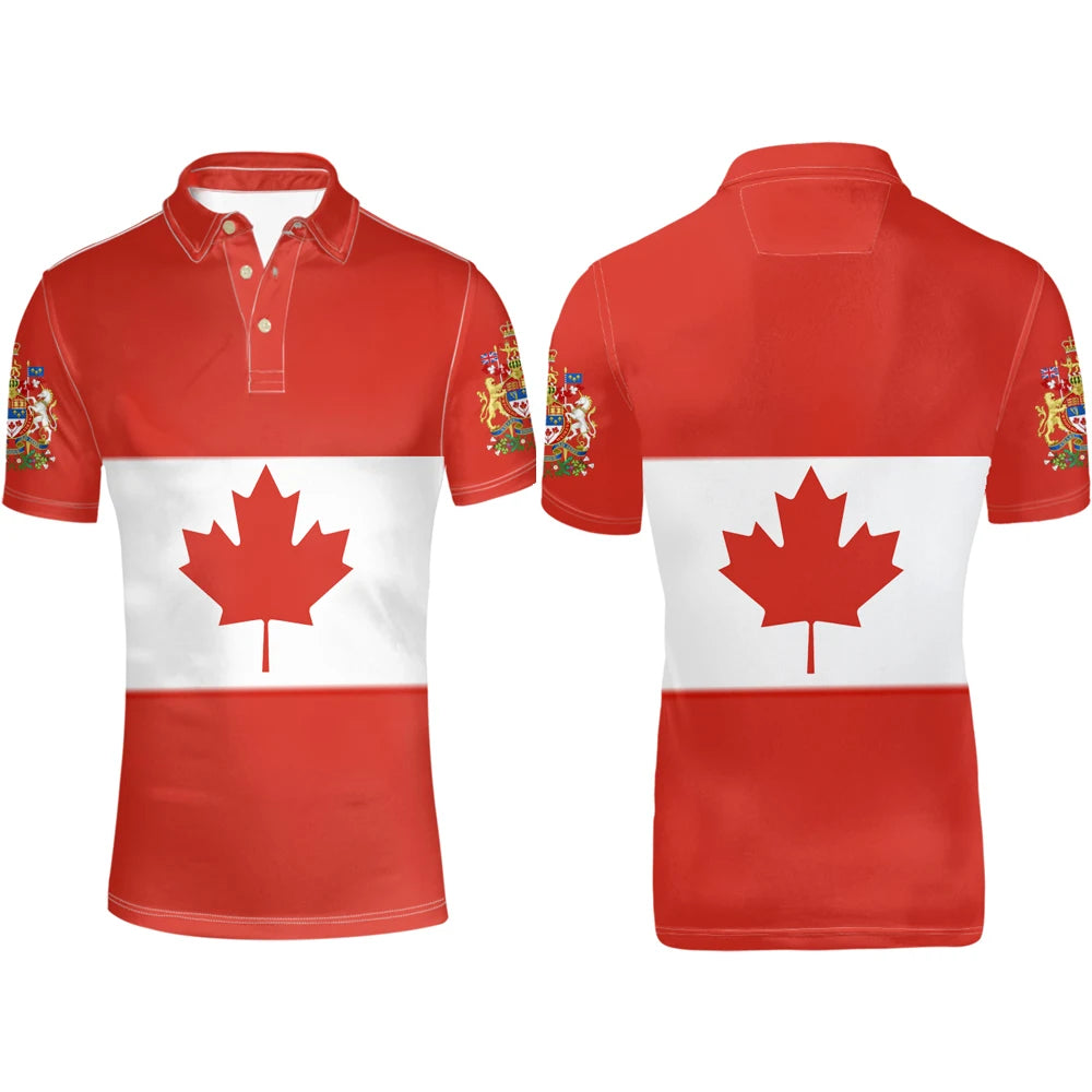 🍁 Men's Printed Short-Sleeve Shirt – Casual Style with Canada Pride | Chemise imprimée à manches courtes pour homme – Style décontracté aux couleurs du Canada
