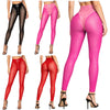 Skinny Mesh Faux Leather Zip-Up Leggings | OWNLUXE