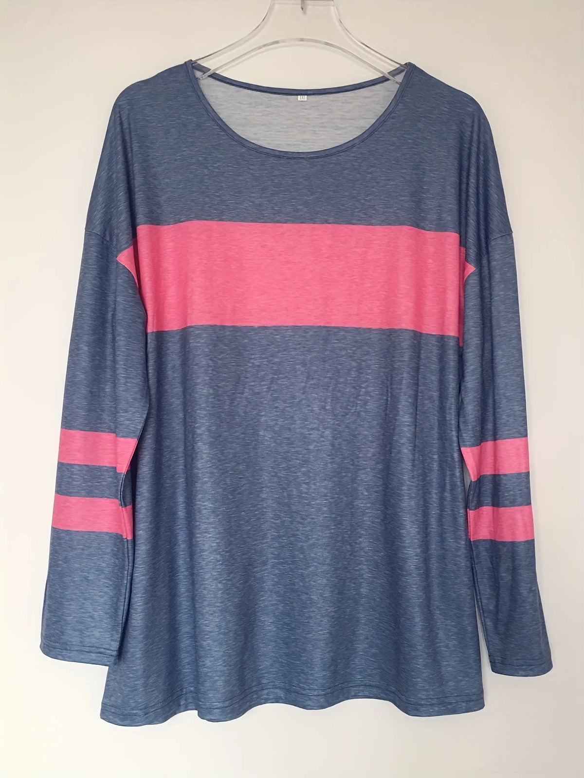 Women's Plus Size Colorblock Stripe Print Tunic T-shirt | OWNLUXE