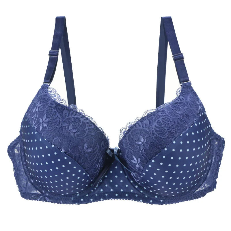 Women's Push Up Lace Bra (Blue) | OWNLUXE