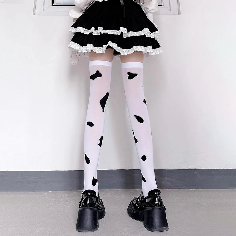 Cow Thigh-High Stockings | OWNLUXE