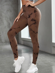 Hip Lifting Seamless Fitness Gym Leggings Tie-dye Yoga | OWNLUXE