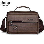 Men's PU Leather Business Tote Bag - Multi-Compartment Brief