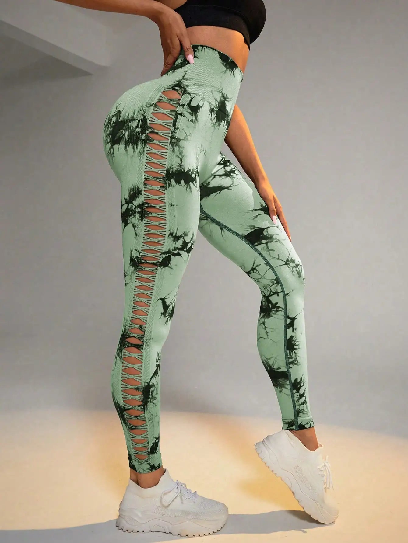 Seamless High Waist Yoga Leggings – Full-Length Quick-Dry