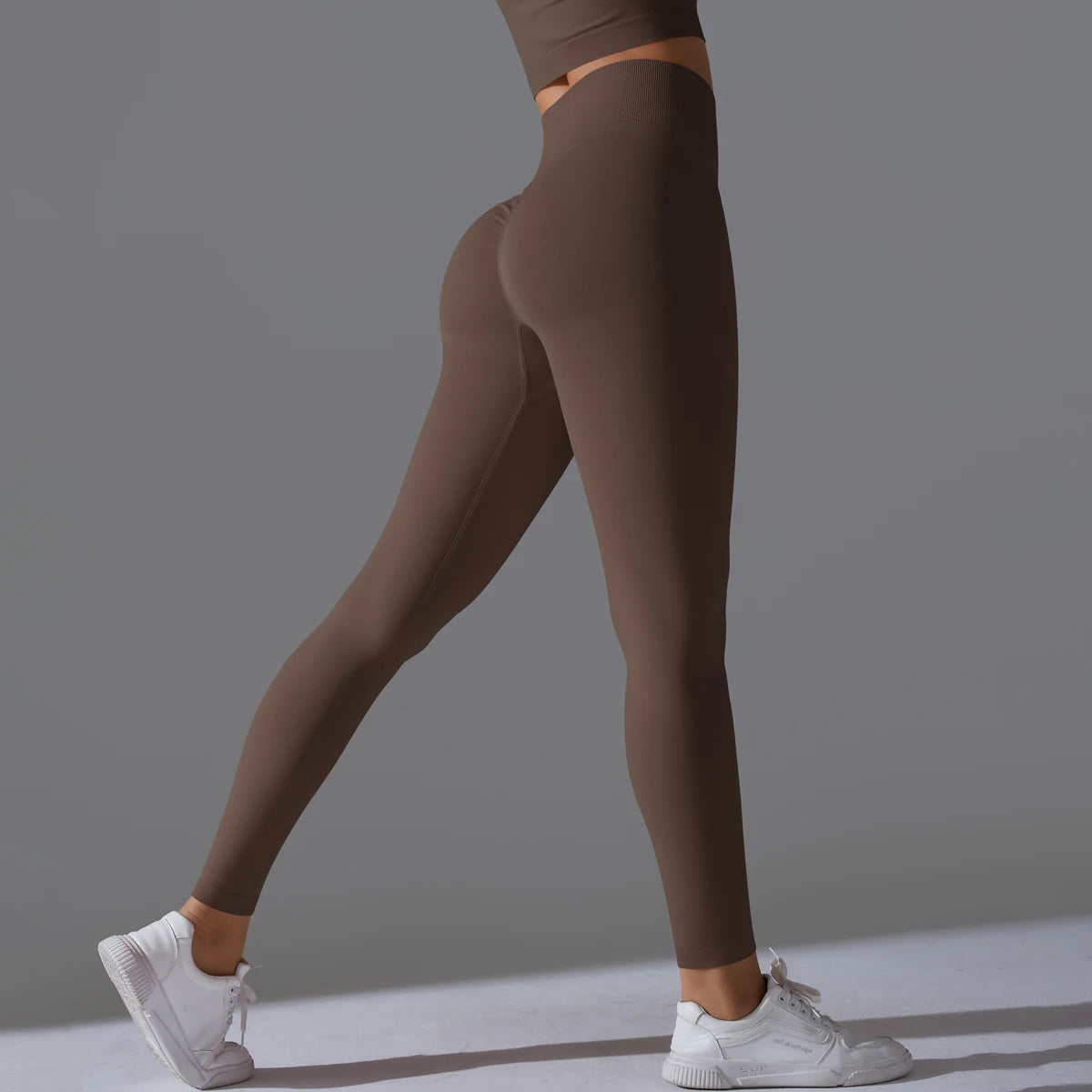 Women's High-Waisted Seamless Ankle-Length Booty Lifting Leggings