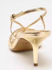 Women's Pointed-Toe Hollow-Out Sandals – Shop at OWNLUXE