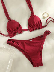 Summer Bandage Bikini Set – Push-Up, Low-Waist Swimwear