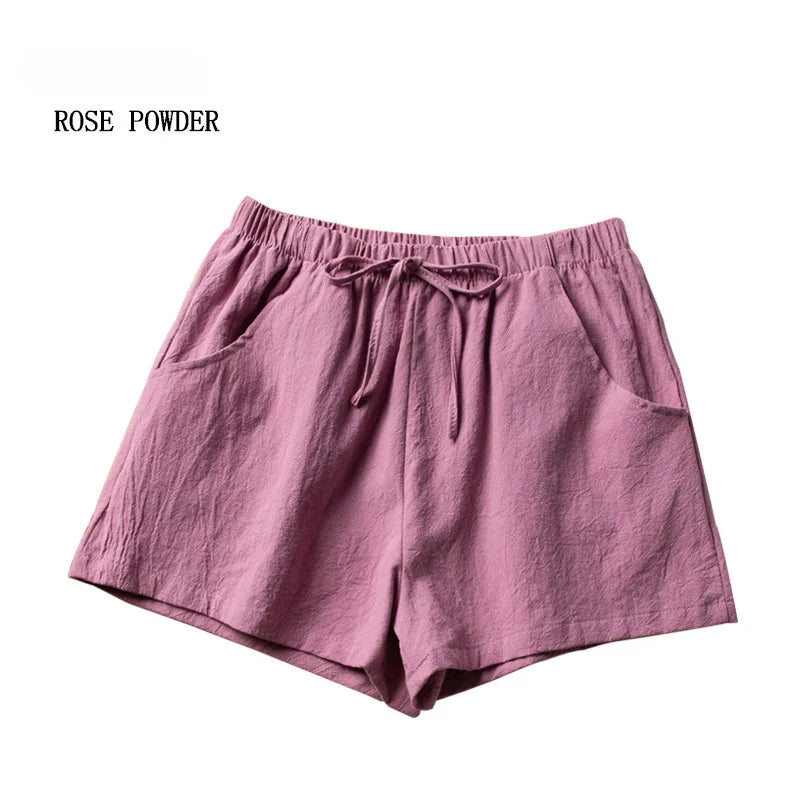 Linen High-Waist Sport Shorts | OWNLUXE