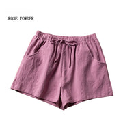 Linen High-Waist Sport Shorts | OWNLUXE
