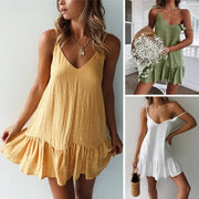 Off-Shoulder Mini Ruffle Dress | OWNLUXE