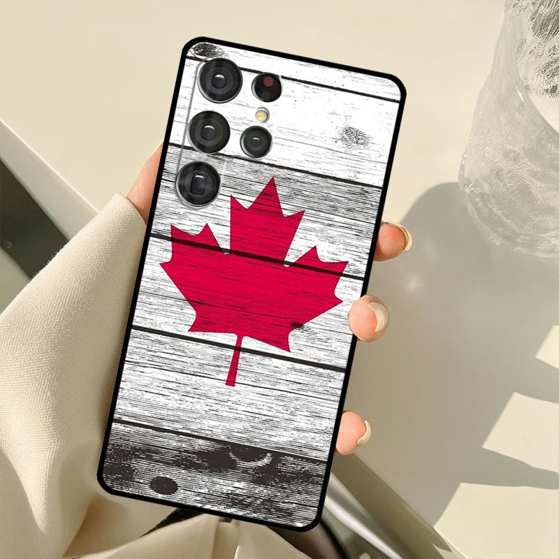 Canada Canadian Flag Case For Samsung Galaxy S25 Ultra S21 S22 S23 S24 Ultra S9 S10 Plus S20 FE S24 FE Back Cover