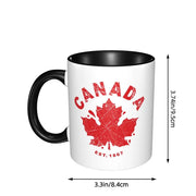 Canada Canadian Maple Leaf Roundel Mug Funny Ceramic Coffee Cups Tea Mugs Milk Cup Drinkware Gift for Friends