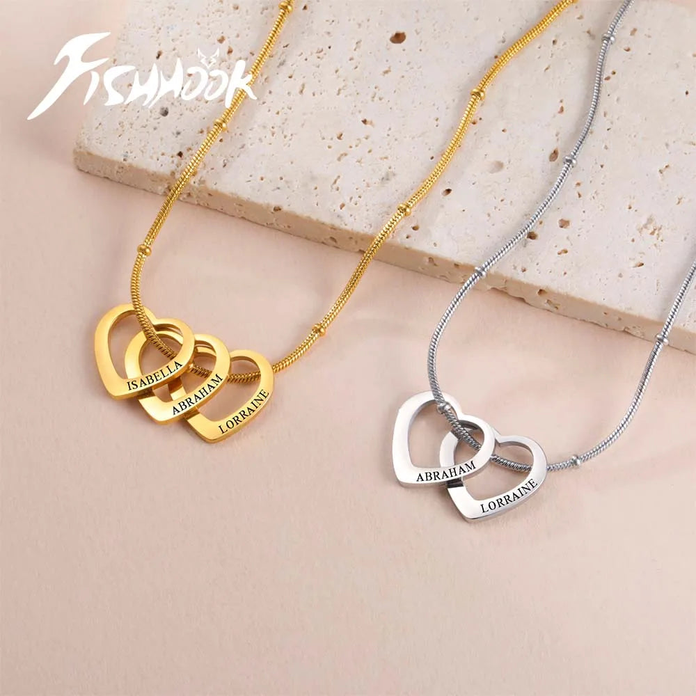 Personalized Heart Name Necklace – Family Keepsake | OWNLUXE