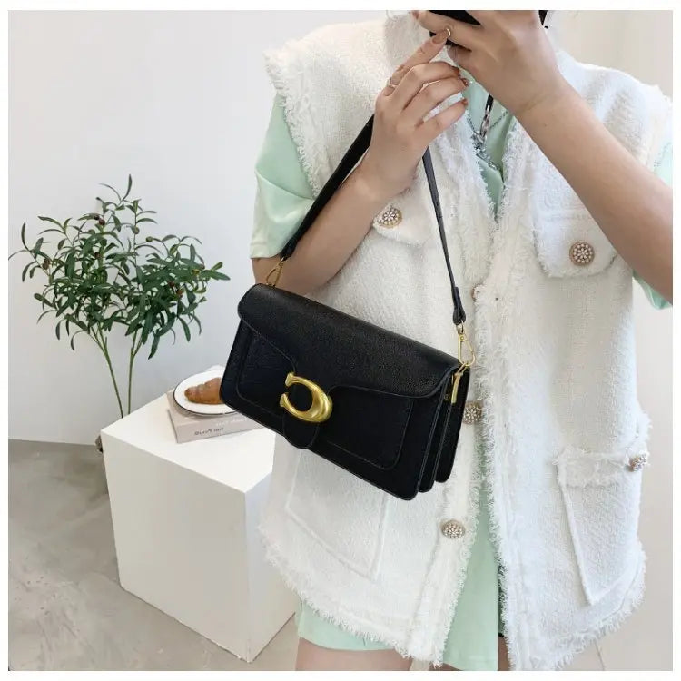 Underarm Square Shoulder Bag - Dual Strap Crossbody Bag