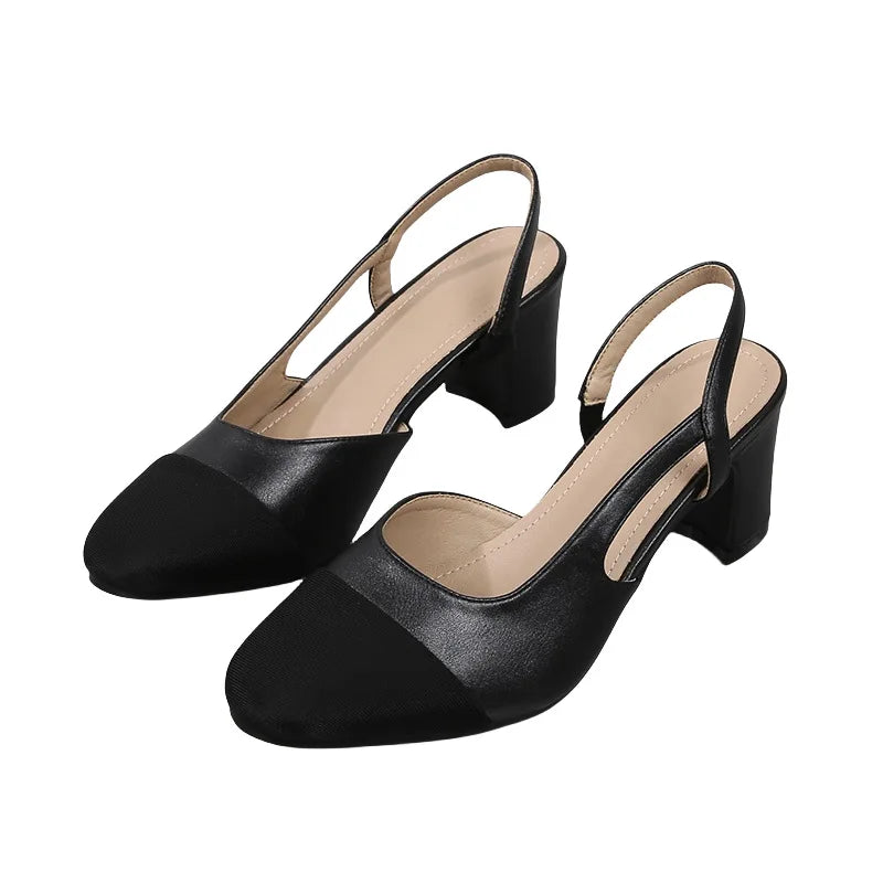 Women's Slingback Leather Heels | OWNLUXE