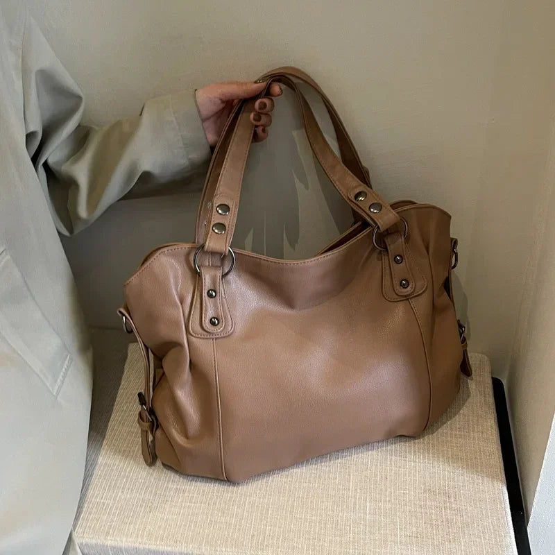 Luxury Soft Shoulder Tote Bag - Versatile Everyday Handbag