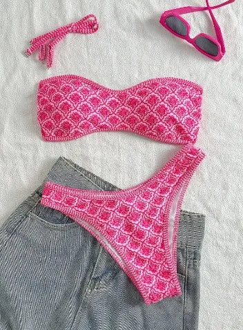 Printed Triangle Bikini Set | OWNLUXE