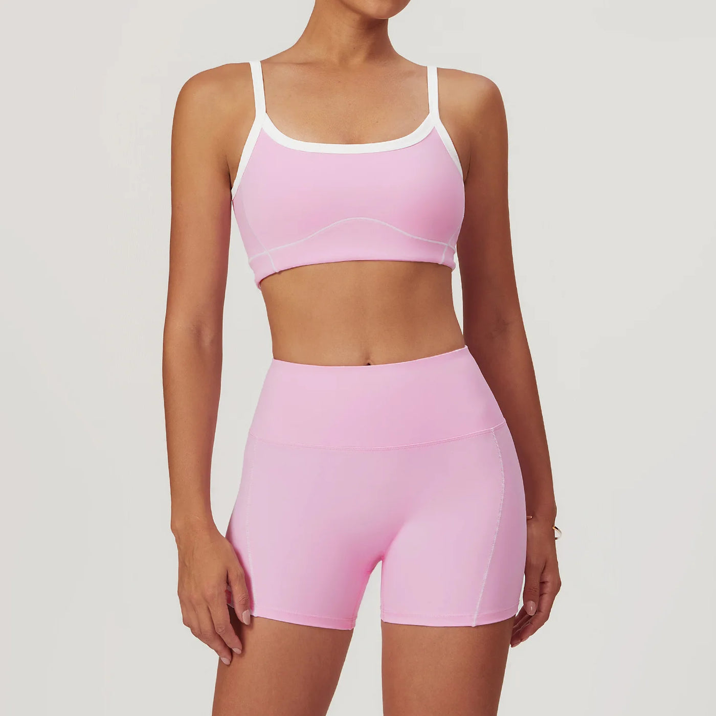 Seamless Strappy Yoga Sports Bra - Breathable Quick-Dry Workout Bra