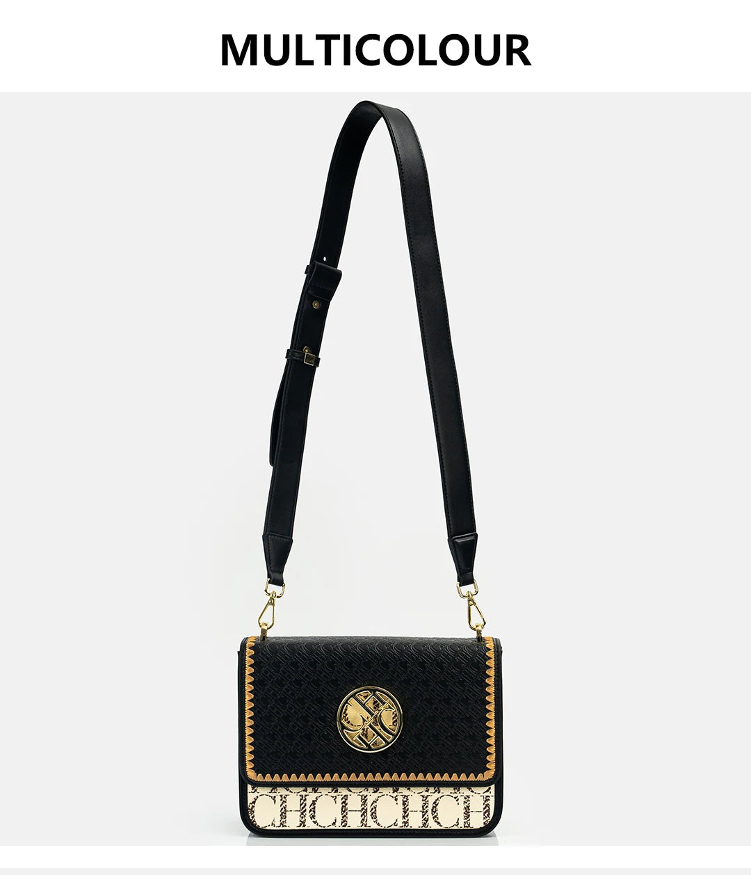Letter Embossed Shoulder Bag - Luxury Party Handbag
