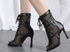 Sexy Stiletto Latin Dance Mesh Boots | OWNLUXE