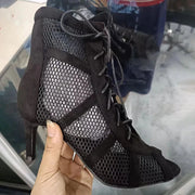 Women's Open Toe Ankle Strap Lace Pumps | OWNLUXE