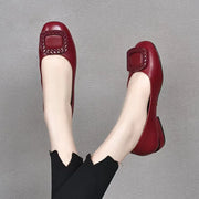 Women's Low Heel Leather Pumps – Shop at OWNLUXE