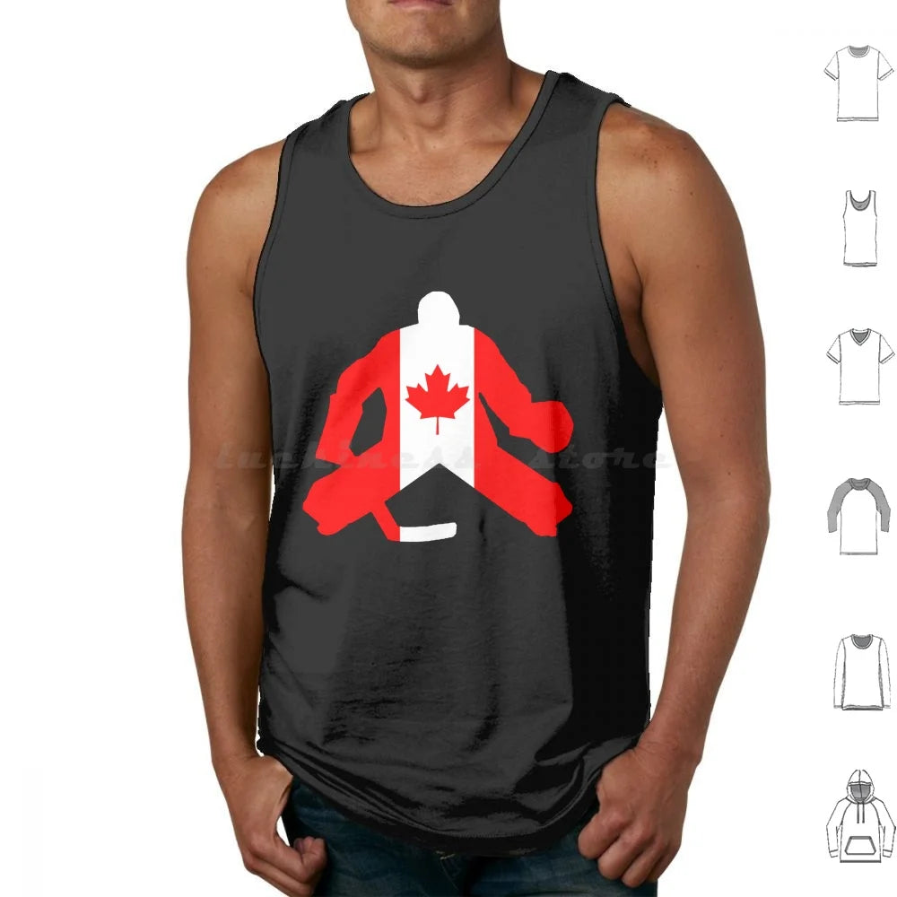 Canadian Flag Goalie Tank Top – Sports Basketball Football Soccer Tee | OWNLUXE