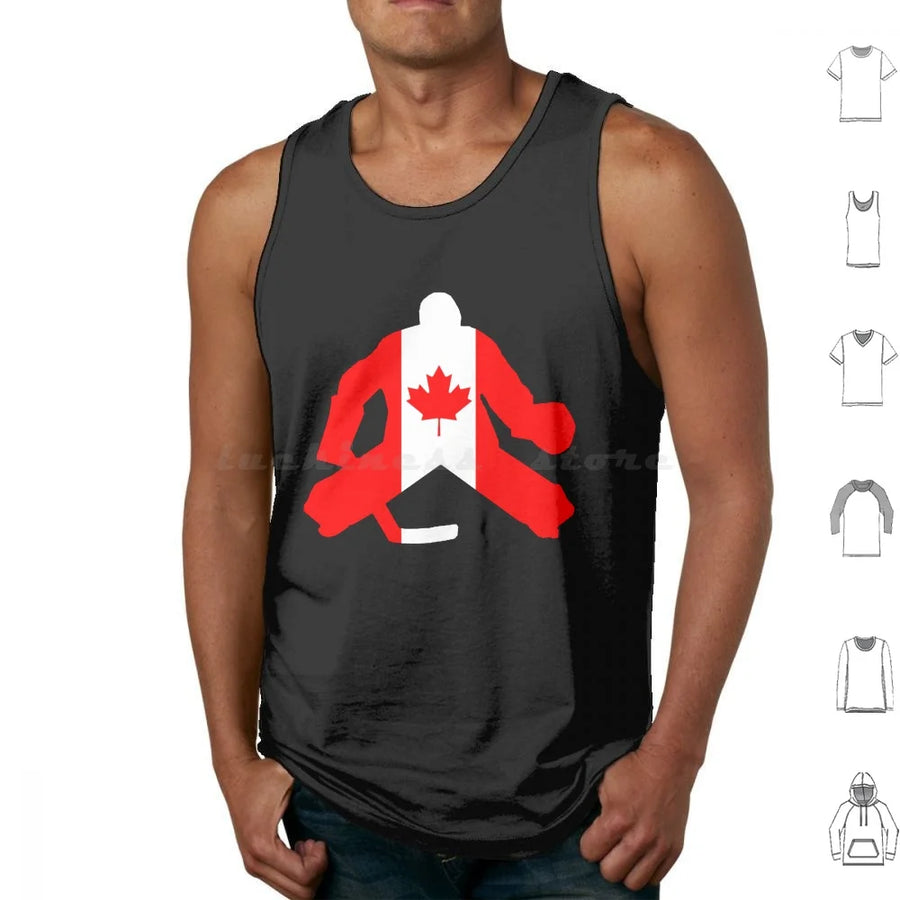 Canadian Flag Goalie Tank Top – Sports Basketball Football Soccer Tee | OWNLUXE