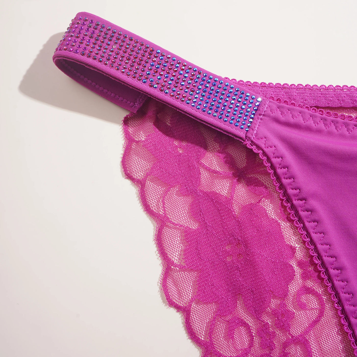 3-Piece Floral Lace Brief Set with Belt Detail | OWNLUXE