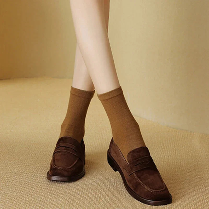 Women's Leather Vintage Loafers (Coffee) – Shop at OWNLUXE
