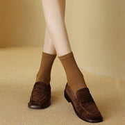 Women's Leather Vintage Loafers (Coffee) – Shop at OWNLUXE