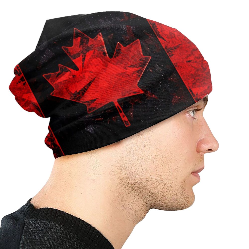 Canadian Flag Beanie – Unisex Winter Knitted Hat Canadian Patriotic | OWNLUXE