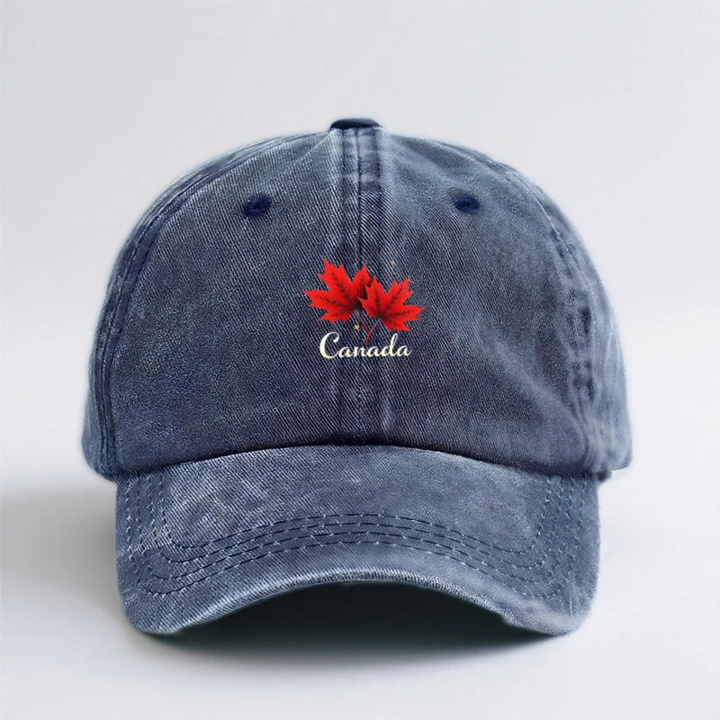 Canada Maple Leaf Vintage Baseball Cap – Washed Distressed Retro Hat | OWNLUXE