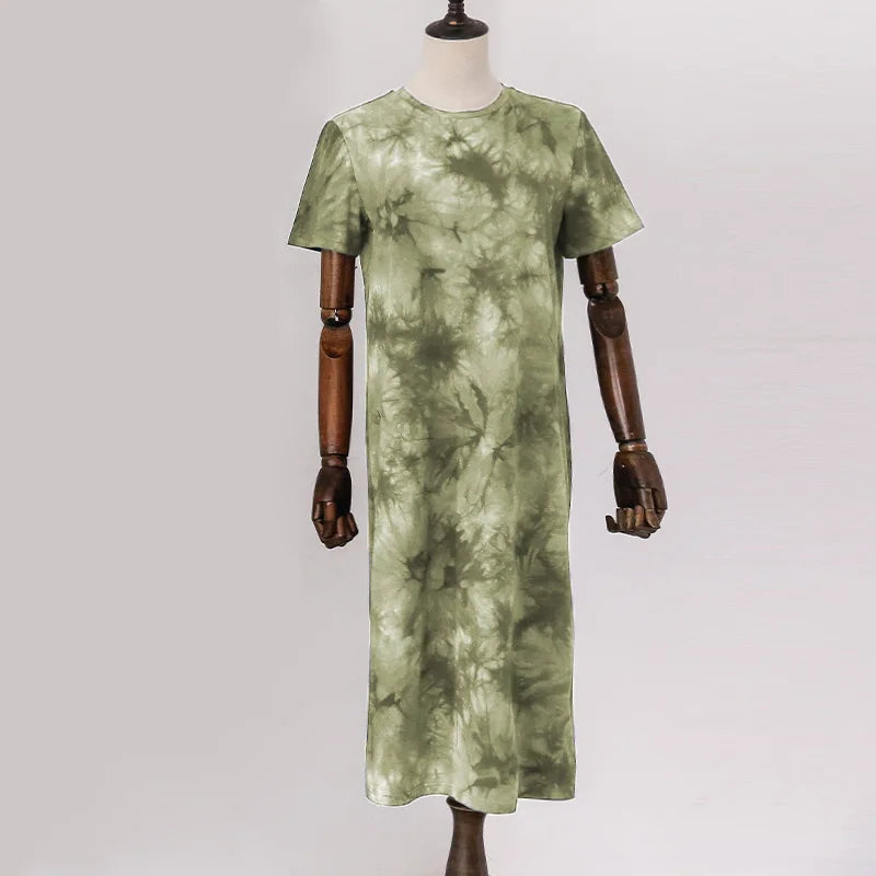 Short-Sleeve Cotton Midi Dress | OWNLUXE