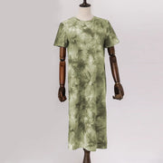 Short-Sleeve Cotton Midi Dress | OWNLUXE