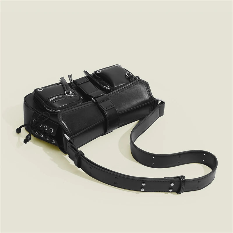 Leather Goth Punk Handbag | OWNLUXE