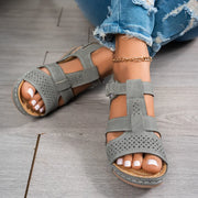 Women's Open Toe Platform Wedge Sandals (Red) – Shop at OWNLUXE