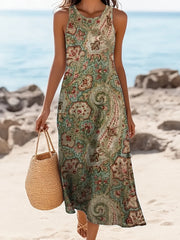 Round-Neck Maxi Dress | OWNLUXE