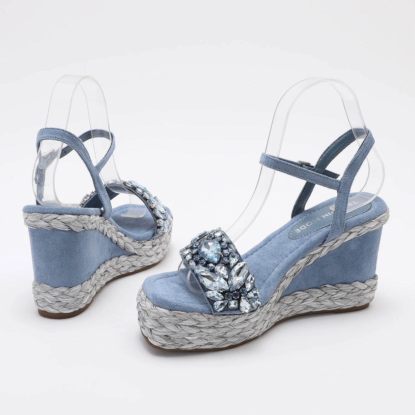 Women's Velvet Wedge Sandals – Shop at OWNLUXE