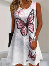 Women's Sleeveless Mini Plus-Size Dress Butterfly | OWNLUXE