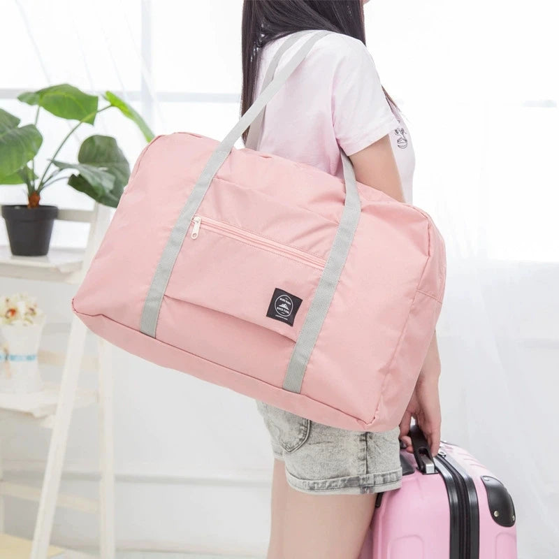 Nylon Travel Bag – Lightweight Soft Weekender Duffle that Packs Flat