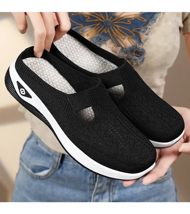 Breathable Mesh Slip‑On Flats – Lightweight Everyday Shoes