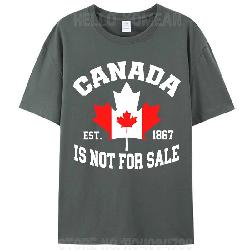 Canada Is Not For Sale Cotton T-Shirt – Unisex Patriotic Tee