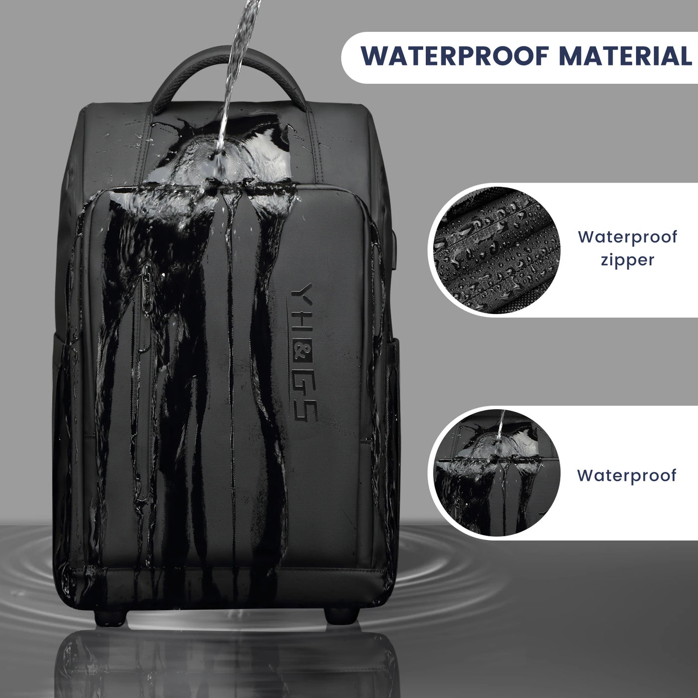 Rolling Travel Backpack Carry-On - Lightweight & Versatile Wheeled Bag