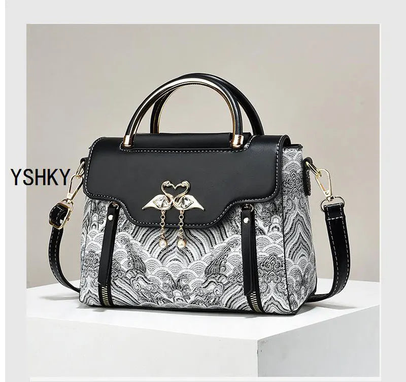 Luxury Designer Tote Bag - Bow Detail Shoulder Handbag