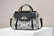 Women's Luxury Designer PU Leather Shoulder Bag - Casual Tote with Bow Decoration