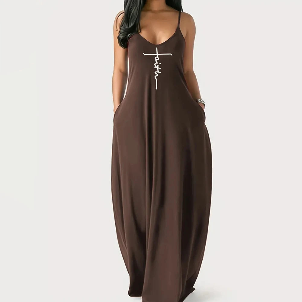 Colorful Gradient V-Neck Maxi Dress – Sleeveless Backless Summer Dress | OWNLUXE